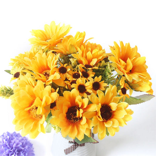 Artificial Sunflower Bouquet Silk Floral Decor by HitMyNeed