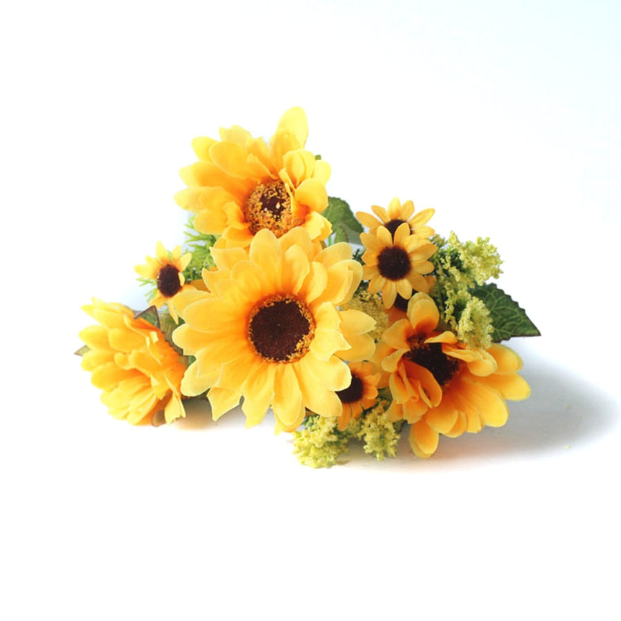 Artificial Sunflower Bouquet Silk Floral Decor by HitMyNeed