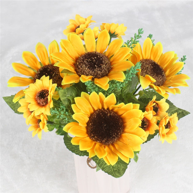 Artificial Sunflower Bouquet with 13 Heads by HitMyNeed