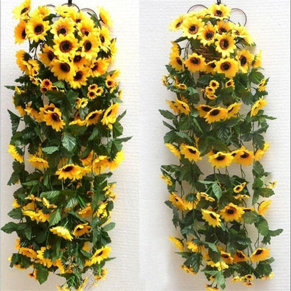Artificial Sunflower Vine Garland 2.6m by HitMyNeed