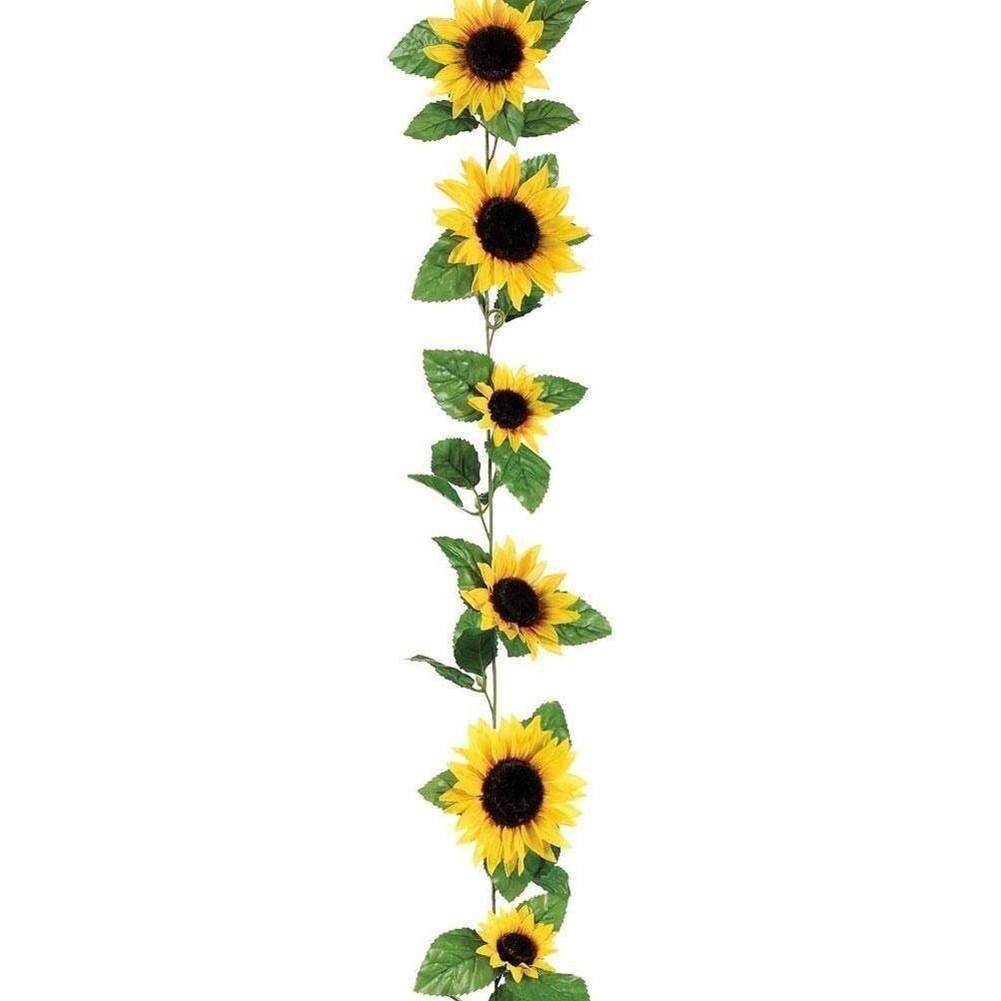 Artificial Sunflower Vine Garland 2.6m by HitMyNeed