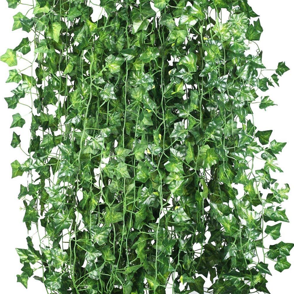 Artificial Wall Vines Garland Set (12pcs, 2m Each) by HitMyNeed