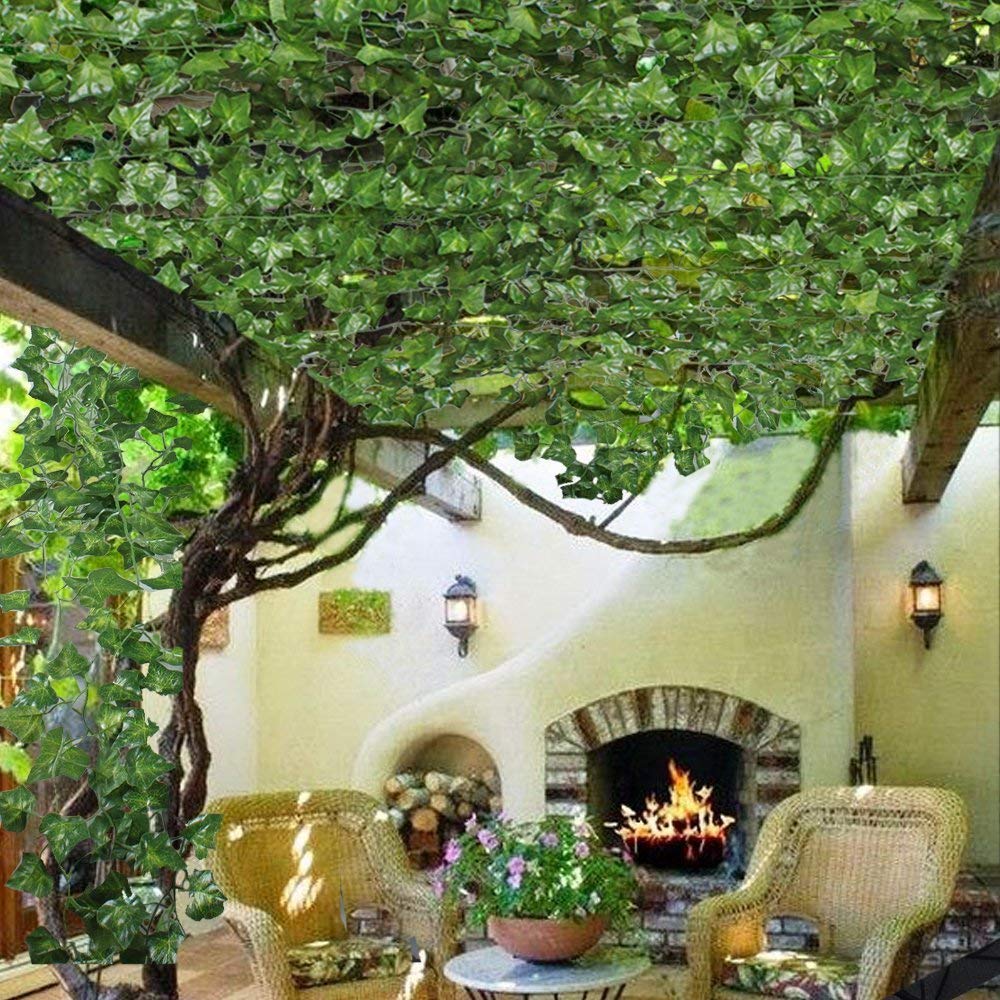 Artificial Wall Vines Garland Set (12pcs, 2m Each) by HitMyNeed