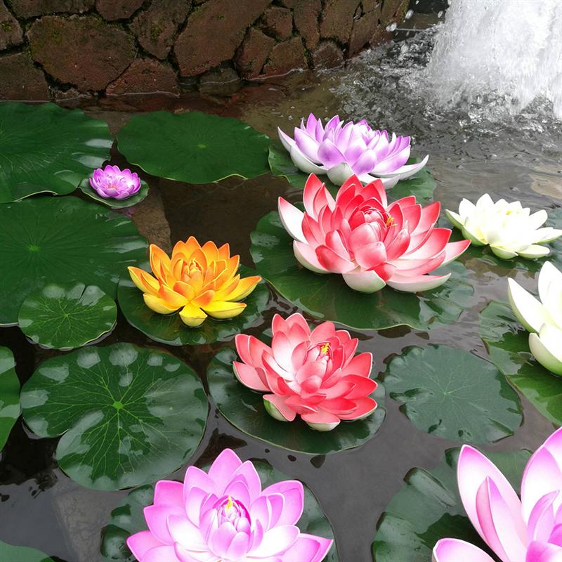 Artificial Water Lilies for Ponds and Fountains, 5pcs by HitMyNeed