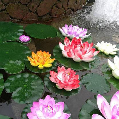 Artificial Water Lilies for Ponds and Fountains, 5pcs by HitMyNeed