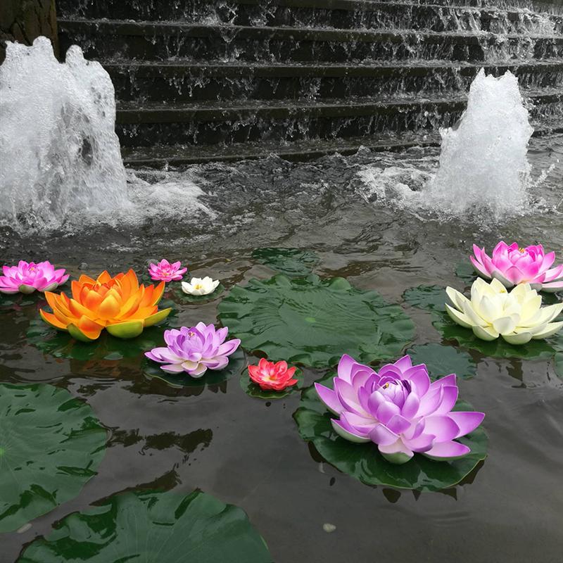 Artificial Water Lilies for Ponds and Fountains, 5pcs by HitMyNeed