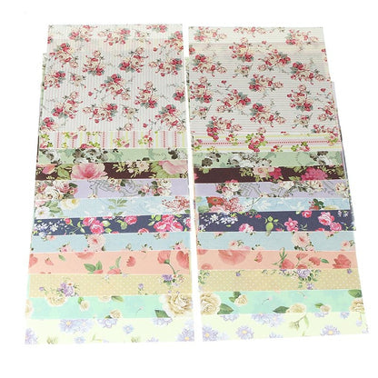 Assorted Floral Scrapbook Paper 15 x 15cm, 48 Sheets by HitMyNeed