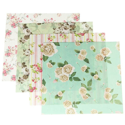 Assorted Floral Scrapbook Paper 15 x 15cm, 48 Sheets by HitMyNeed