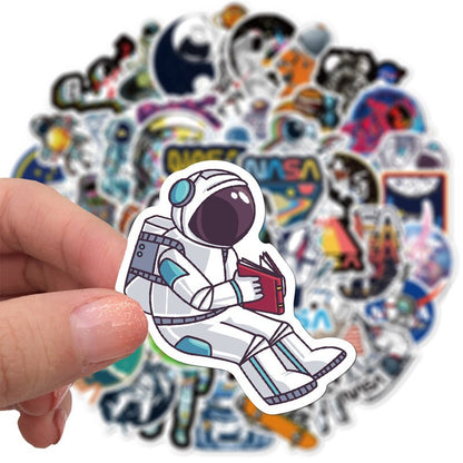 Assorted PVC Space Stickers Set (50 Pieces) by HitMyNeed