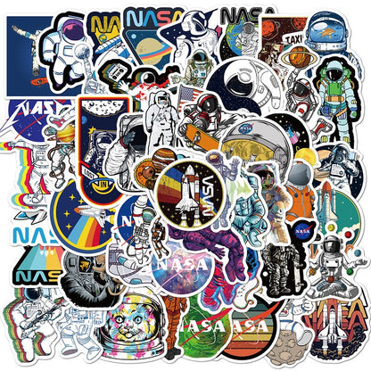 Assorted PVC Space Stickers Set (50 Pieces) by HitMyNeed
