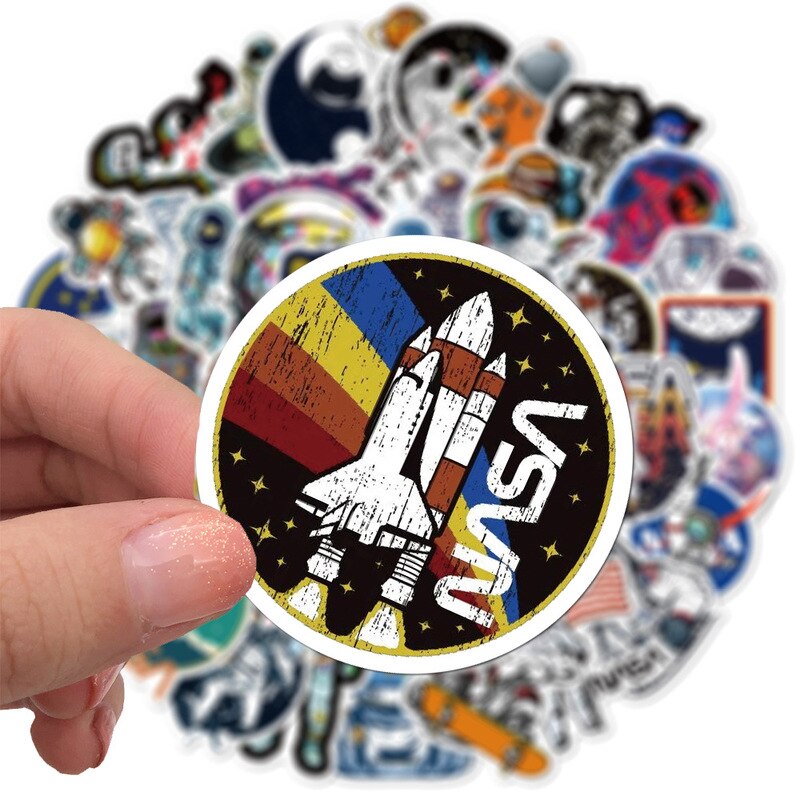 Assorted PVC Space Stickers Set (50 Pieces) by HitMyNeed