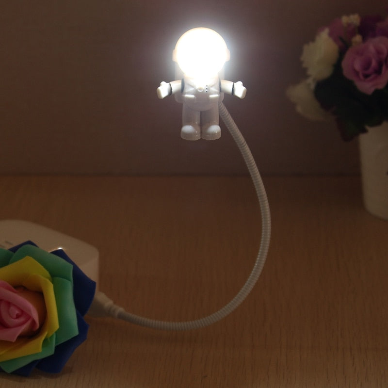 Astronaut USB Night Light with Flexible Gooseneck by HitMyNeed