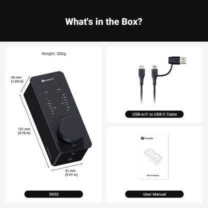 Audio SK02 USB DAC Headphone Amplifier 3.5 & 4.4mm sk02-black by HitMyNeed