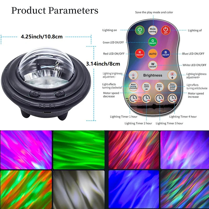 Aurora Starlight Projector Night Light with USB Power by HitMyNeed