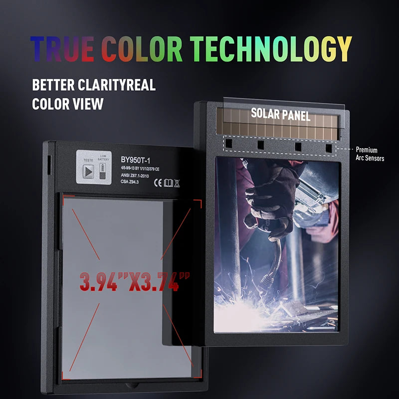 Auto Darkening Welding Helmet with 180° Panoramic View by HitMyNeed