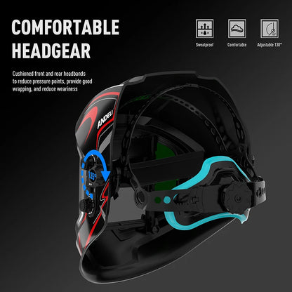 Auto Darkening Welding Helmet with 180° Panoramic View by HitMyNeed