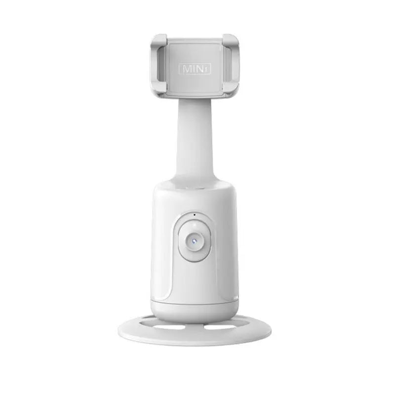 Auto Face Tracking Phone Holder Tripod 360 Stand white by HitMyNeed