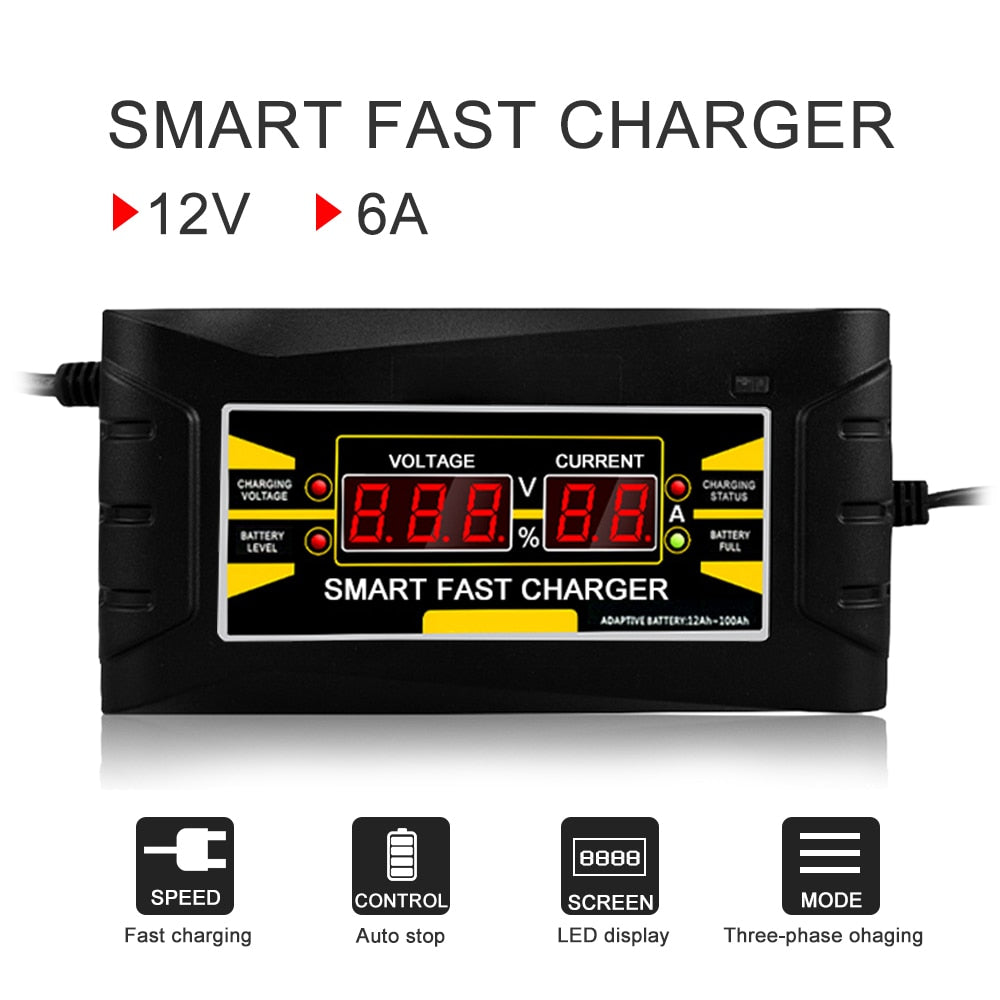Automatic 12V Car Battery Charger 110-240V by HitMyNeed