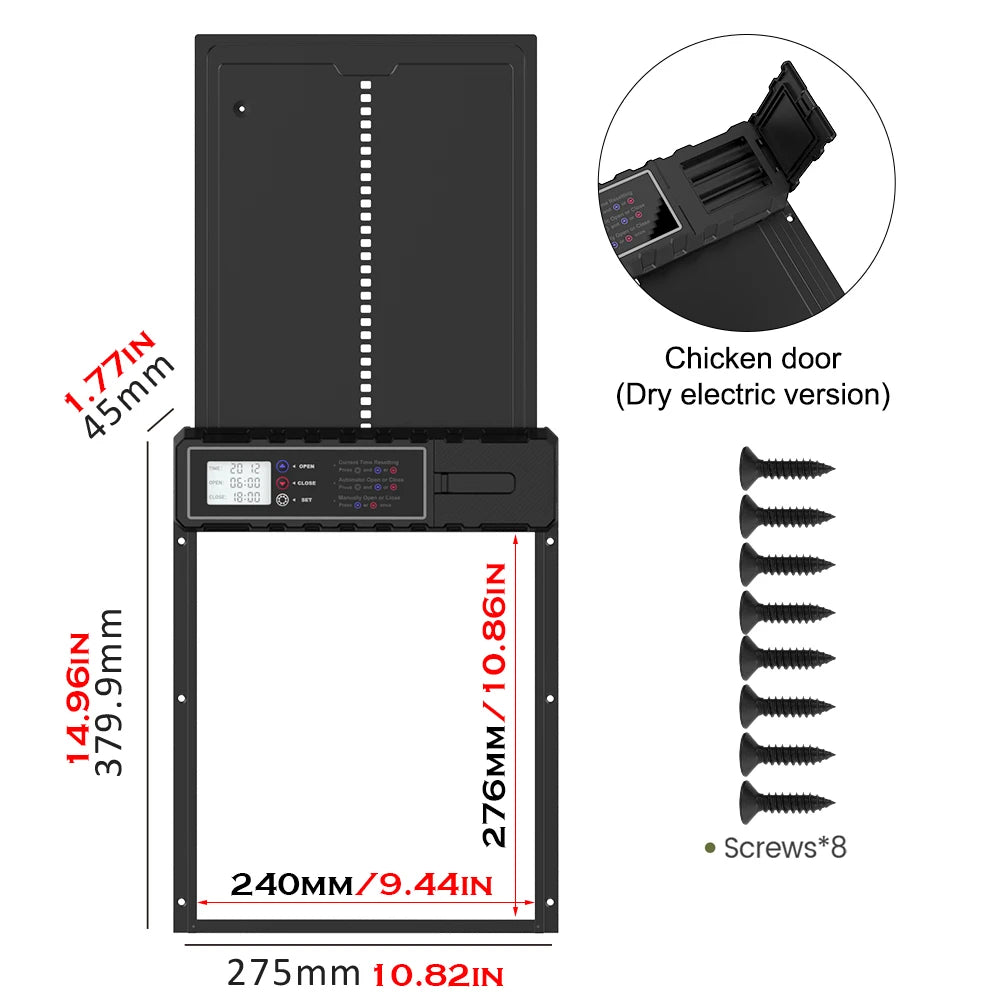 Automatic Aluminum Chicken Coop Door with Timer by HitMyNeed