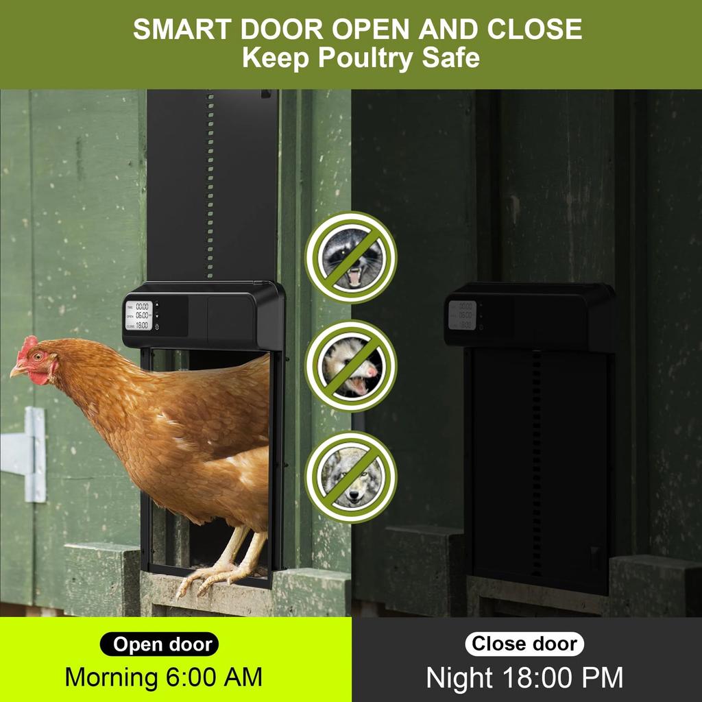 Automatic Aluminum Chicken Coop Door with Timer by HitMyNeed