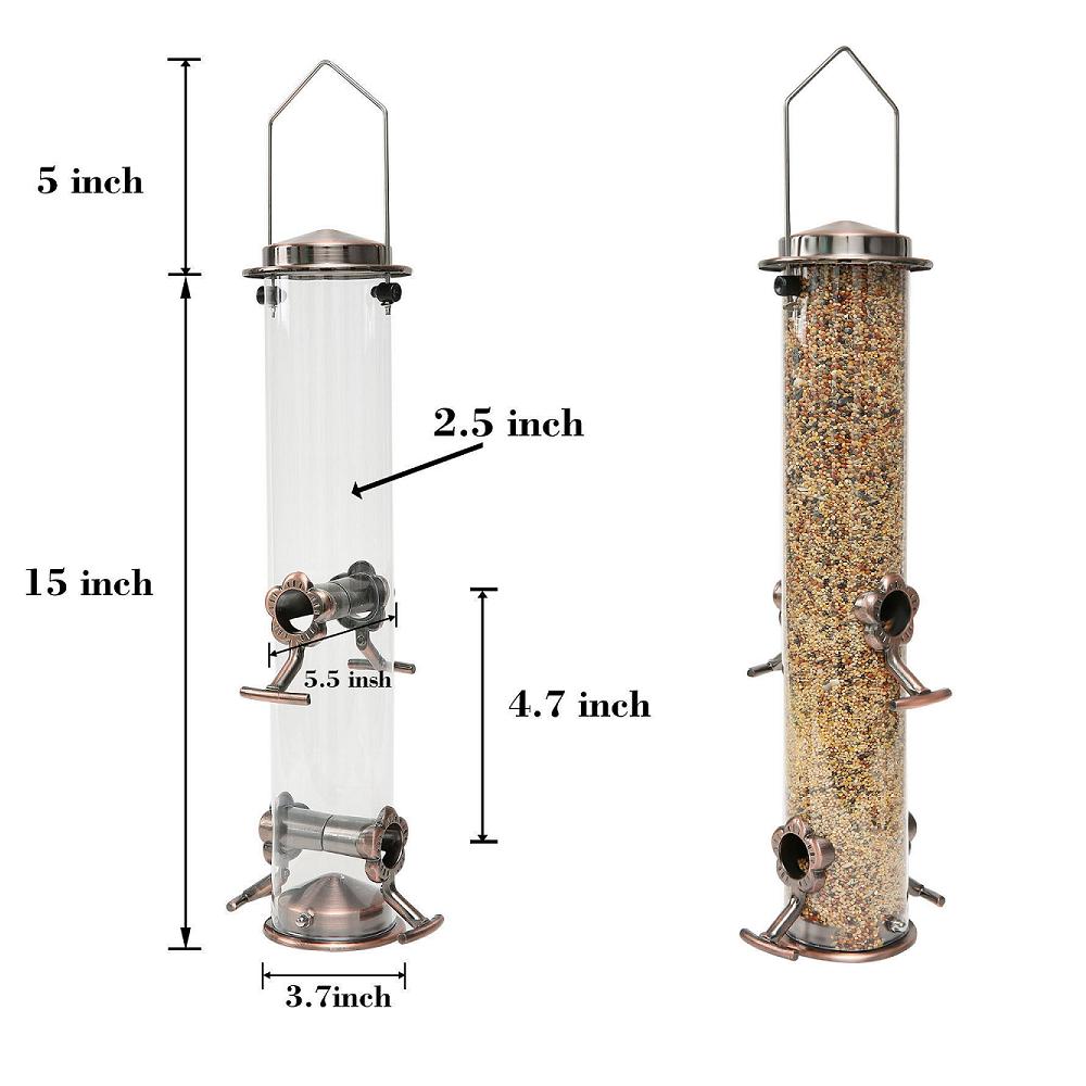 Automatic Bird Feeder for Cage with Large Food Tube by HitMyNeed