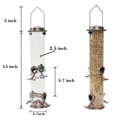 Automatic Bird Feeder for Cage with Large Food Tube by HitMyNeed