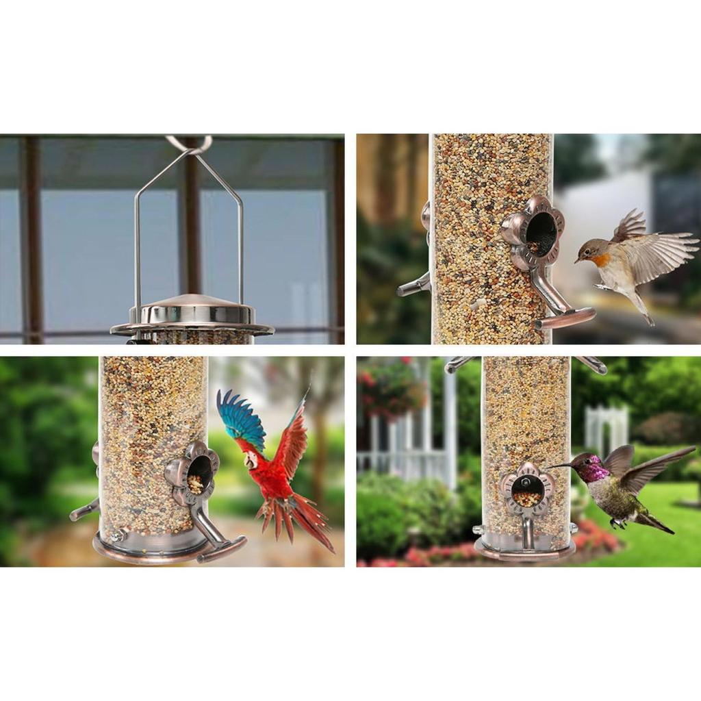 Automatic Bird Feeder for Cage with Large Food Tube by HitMyNeed