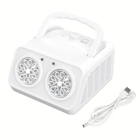 Automatic Bubble Machine with 2 Fans & LED Lights white by HitMyNeed