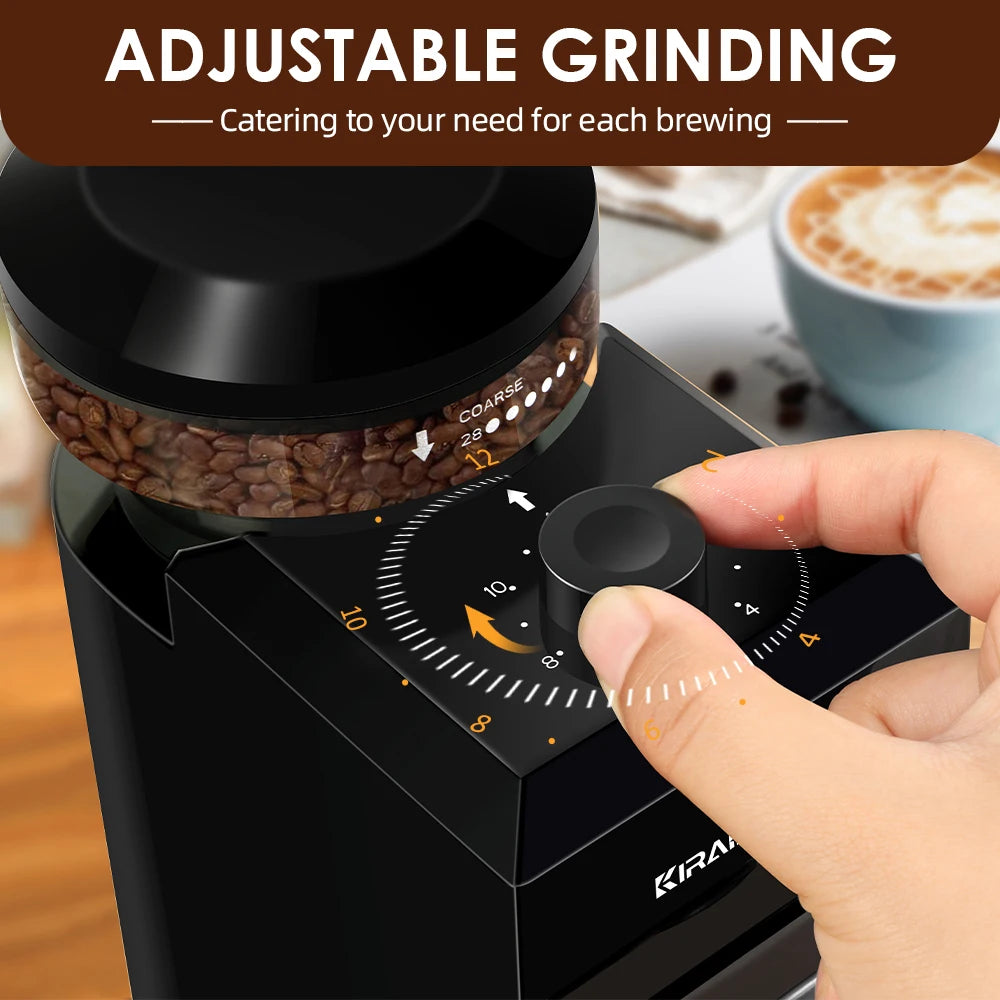 Automatic Burr Coffee Grinder with 28 Grind Settings by HitMyNeed