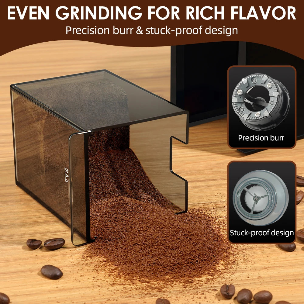 Automatic Burr Coffee Grinder with 28 Grind Settings by HitMyNeed
