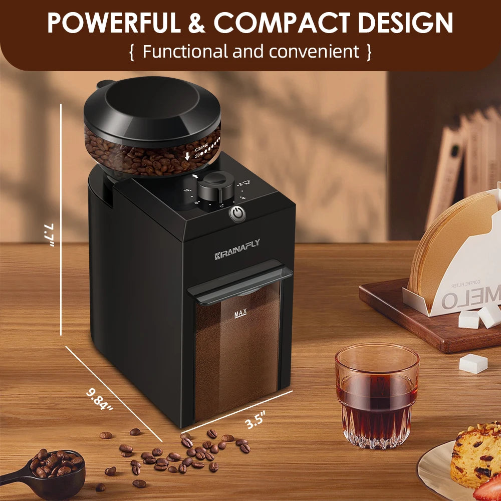 Automatic Burr Coffee Grinder with 28 Grind Settings by HitMyNeed