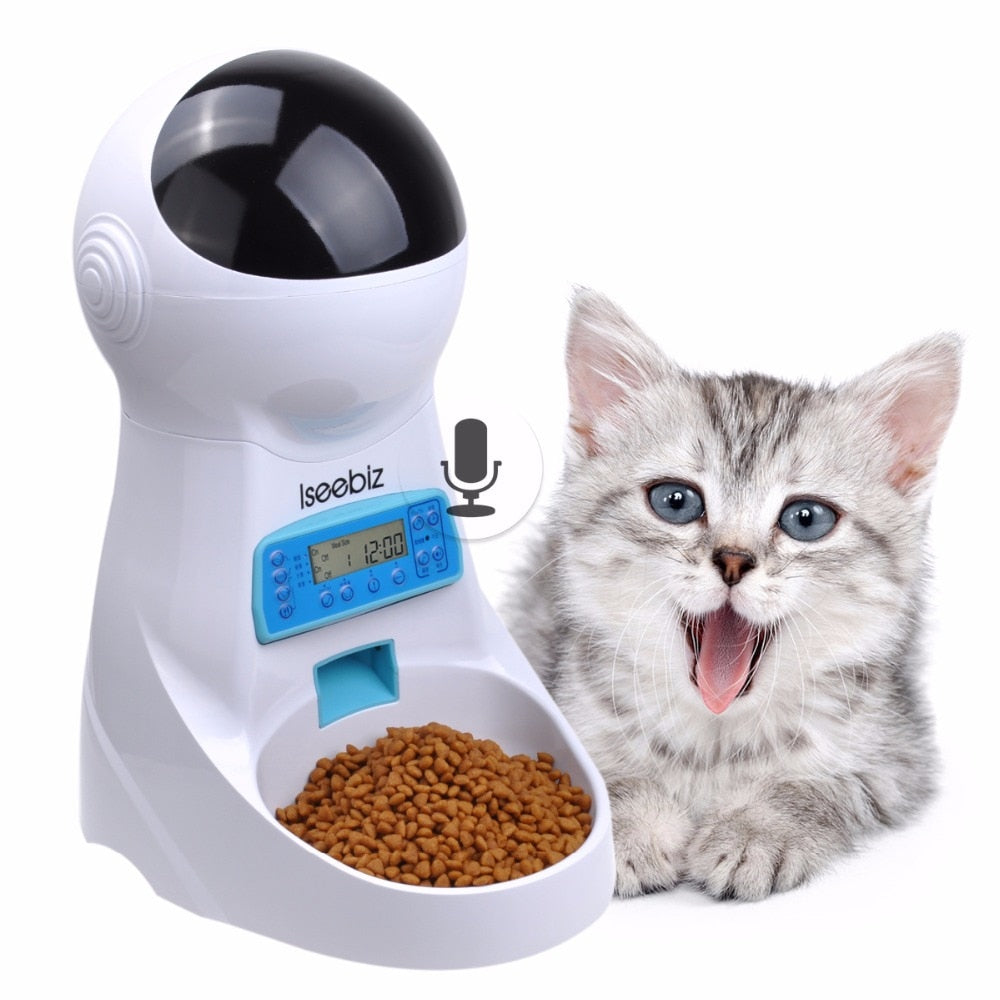Automatic Cat & Dog Feeder with Voice Recorder by HitMyNeed