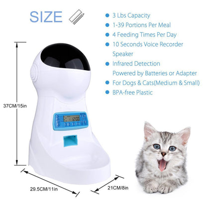 Automatic Cat & Dog Feeder with Voice Recorder by HitMyNeed