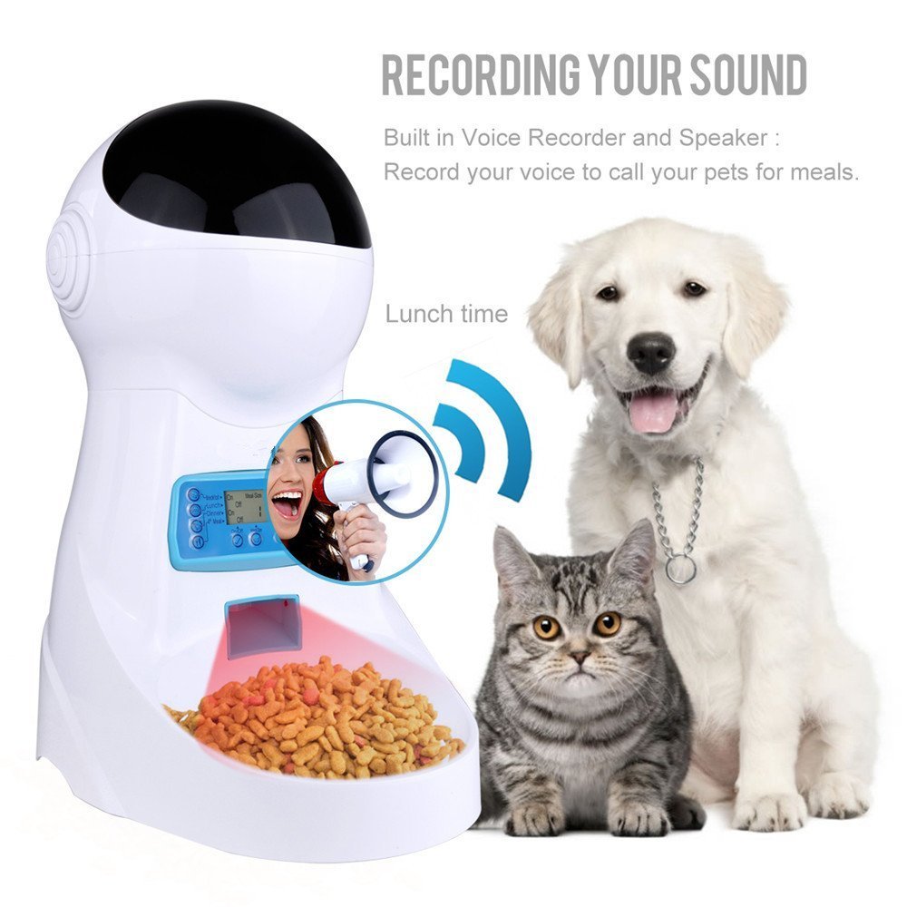 Automatic Cat & Dog Feeder with Voice Recorder by HitMyNeed