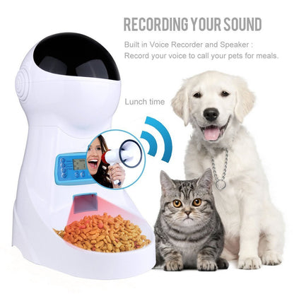 Automatic Cat & Dog Feeder with Voice Recorder by HitMyNeed