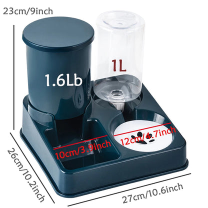 Automatic Cat Feeder & Water Dispenser 2‑in‑1 Tilted Set by HitMyNeed