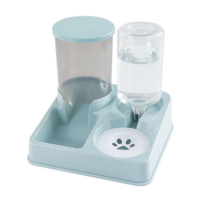 Automatic Cat Feeder & Water Dispenser 2‑in‑1 Tilted Set green by HitMyNeed
