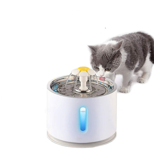 Automatic Cat Flower Water Fountain 2.4L with Filters by HitMyNeed