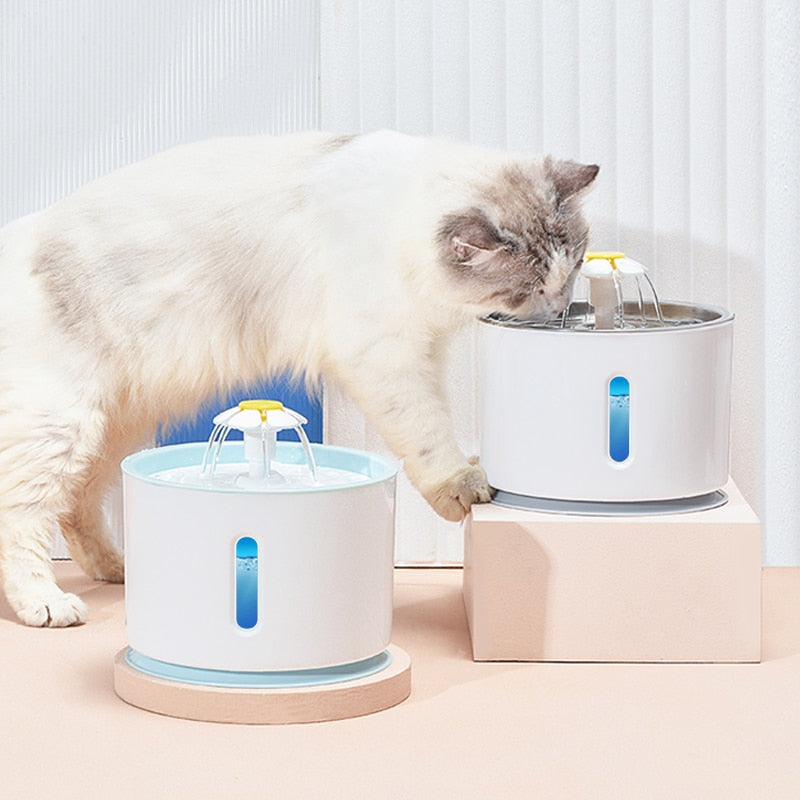 Automatic Cat Flower Water Fountain 2.4L with Filters by HitMyNeed