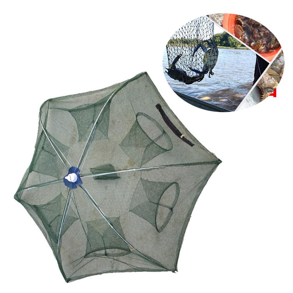 Automatic Crawfish Trap Cast Net, 6-Sided 12-Hole by HitMyNeed