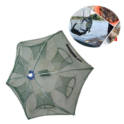 Automatic Crawfish Trap Cast Net, 6-Sided 12-Hole by HitMyNeed