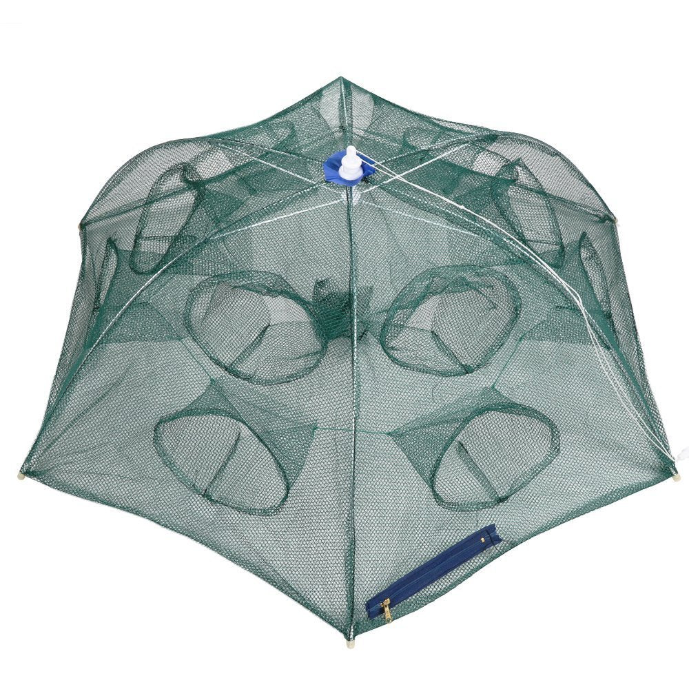 Automatic Crawfish Trap Cast Net, 6-Sided 12-Hole by HitMyNeed