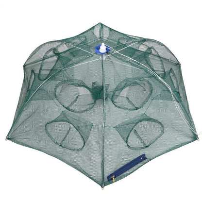 Automatic Crawfish Trap Cast Net, 6-Sided 12-Hole by HitMyNeed