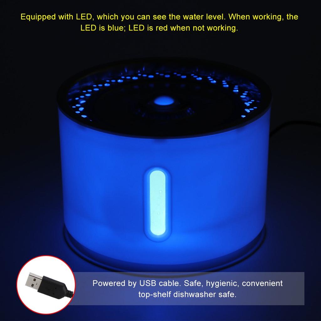 Automatic Dog & Cat Water Fountain Bowl 2.4L by HitMyNeed