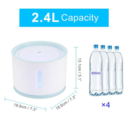 Automatic Dog & Cat Water Fountain Bowl 2.4L by HitMyNeed
