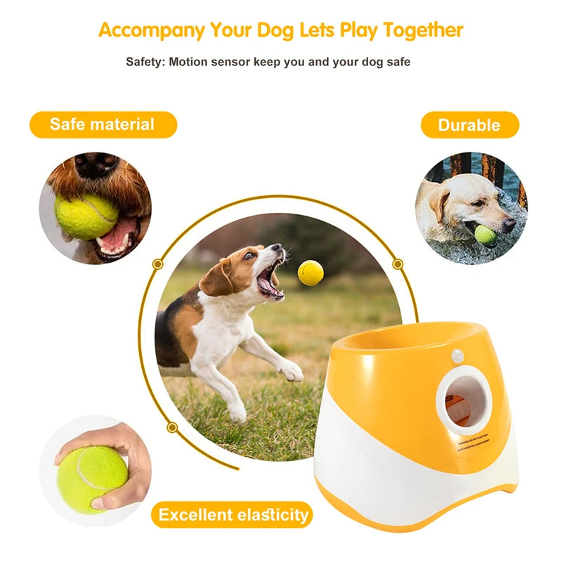 Automatic Dog Tennis Ball Launcher with Rechargeable Power by HitMyNeed