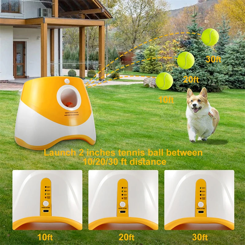 Automatic Dog Tennis Ball Launcher with Rechargeable Power by HitMyNeed