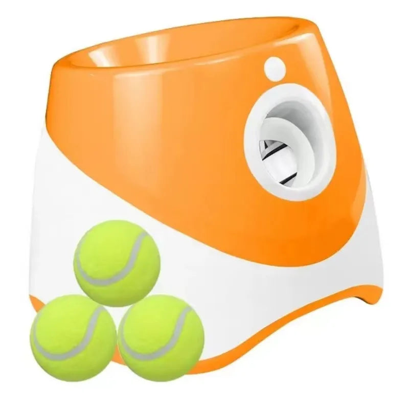 Automatic Dog Tennis Ball Launcher with Rechargeable Power orange by HitMyNeed
