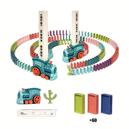 Automatic Domino Train Electric Car Toy Set by HitMyNeed