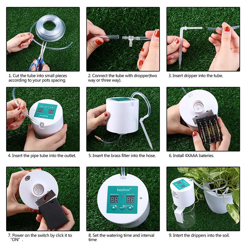 Automatic Drip Irrigation System for 10 Potted Plants by HitMyNeed
